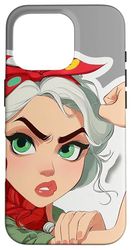 Femme Forte avec Foulard Rouge Coque pour iPhone 16 Pro