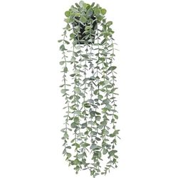 FUNARTY Artificial Hanging Plants, Fake Plant, Small Potted Plants Decor, Artificial Plants Indoor Outdoor for Shelf Wall Decor
