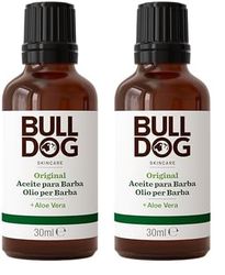 Bulldog Skincare For Men Original Aceite Barba - Hidratante facial, Marrón, 30 ml (Paquete de 2)