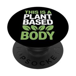 Este es un culturista vegano vegetariano a base de plantas PopSockets PopGrip Adhesivo