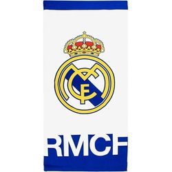 Asciugamano Real Madrid – Asciugamano ufficiale con design esclusivo, scudo e colori del club, ideale per spiaggia, piscina, bagno o sport, accessorio pratico per gli appassionati di calcio