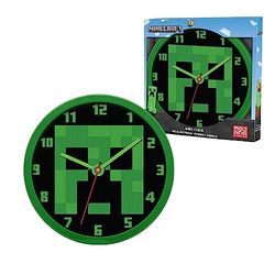SRV Hub Minecraft Kids onderwijs wandklok, 25 cm minimaal geluid wandklok voor kinderen leertijd, kleurrijke wijzerplaat kwartmarkeringen, analoge klok voor kinderen jongens 3 jaar