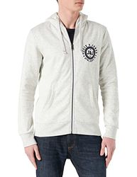 JACK & JONES Jjflocker Sweat Zip Hood Sweatjack voor heren, wit, S