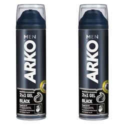 Arko Men Black Shaving Gel 200 Ml (Pack of 2)