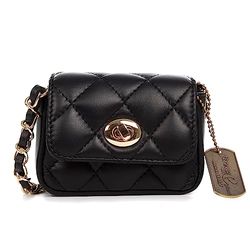 FIRENZE ARTEGIANI. Ancarano Women's Mini Shoulder Bag Genuine Leather Sauvage Finish Padded 12.5 x 6.5 x 9.5 cm Colour: Black, Black/White, Utility