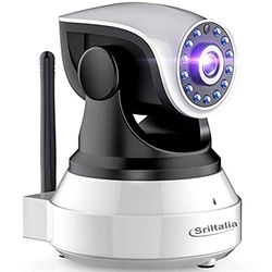 Sricam Italia Câmara IP SP017-S, câmara de vigilância HD, câmara P2P sem fios de 3 MP, visão noturna, deteção de movimento, SriHome