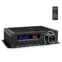 Pyle USA - PFA560BT - Wireless Bluetooth Home Audio Amplifier - 100W 5.1 Canal Home Theater Power Stereo Receptor, Sonido Envolvente w/HDMI, AUX, Antena FM, Entrada de Altavoz de subwoofer, Adaptador