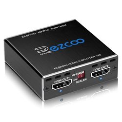 4K 60Hz HDMI splitter 1x2 1080P 120Hz HDCP2.2 HDR 18Gbps UHD Dolby Vision Atmos EDID Scaler 4K 1080P Dubbele Monitoren HDMI 2.0 Splitter 1 in 2 uit voor PS5, SkyQ, Xbox, Fire Stick BluRay Apple TV