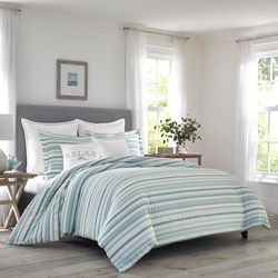 Tommy Bahama Comforter Set-Premium Quality Ultra Soft Breathable Cotton, All Season Bedding, 100%, Teal/Blue/White, King