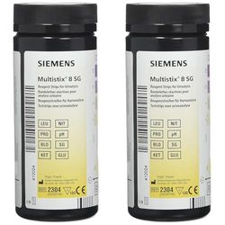 Siemens Multistix 8 SG Urine Reagent Test Strips - 100 Strips per Box: Accurate and Convenient Monitoring (Pack of 2)
