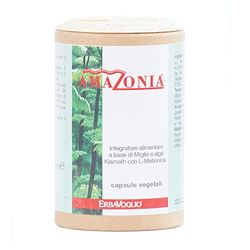 Amazonia Integratore Alimentare per Unghie e Capelli - 60 Capsule - con Miglio, Alga Klamath e Aminoacido L-Metionina