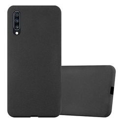 Cadorabo Fodral kompatibel med Samsung Galaxy A70 / A70s - Skyddsomslag av flexibelt TPU-silikon i FROST SVART