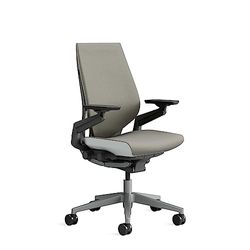 Steelcase Gesture, silla de oficina ergonómica con brazos 360 grados y sujeción lumbar regulable Trufa