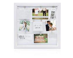 Pearhead Mr. & Mrs. Wedding Memories Clip Collage Frame, perfect voor bruids douche of bruiloft