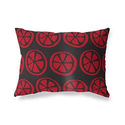 BonaMaison Rood-Zwart Decoratieve Kussensloop, Kussenhoezen Bank, Decoratieve Kussenhoesjes, Kussensloop; Sofa, Slaapkamer, Kantoor, Auto 35x50 Cm - Ontworpen en vervaardigd in Turkije