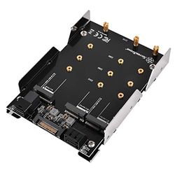 SilverStone SST-SDP12-3.5 Zoll für 2x M.2 SATA und 1x M.2 NVMe SSD Mounting Adapter Bracket