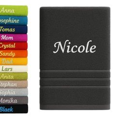 Asciugamano da bagno personalizzato con nome splendidamente ricamato in vari colori Asciugamano personalizzato Asciugamano da bagno Asciugamano in cotone (140 x 70 cm, Grafite)