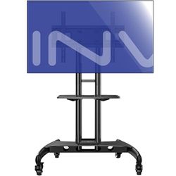 Invision GT1200 ScreenStation Mobiele TV - Standaard Trolley - Anti-omval & Ultrastabiel - voor 32-75 inch HDR LED/LCD-TV-Schermen - Zware Uitvoering – met Zwenkwielen - VESA 600x400 Beugel GT1200