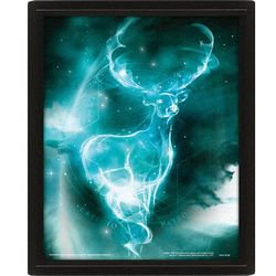 Pyramid International Póster lenticular de Harry Potter com design de veado 3D, 25 cm x 20 cm x 1,3 cm, em moldura de caixa, produto oficial