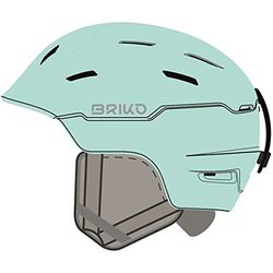 Briko Crystal 2.0 Casque de Ski/Snow, Femme, Matt Sea Blue, 53-55 cm