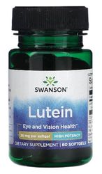 Swanson - LUTEIN ESTERS 20 mg | Luteína para el Soporte de los Ojos | Potente Acción Antioxidante - 60 Cápsulas