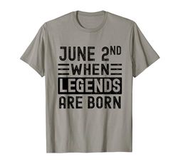 Regalo de cumpleaños del 2 de junio del 2 de junio Camiseta