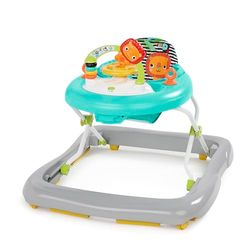 Bright Starts, Andador dobrável para bebés, divertido e colorido brinquedo com ábaco, altura ajustável, assento removível e lavável na máquina, a partir de 6 meses (Zig Zag Zebra)