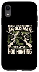 Custodia per iPhone XR Hog Hunting Hunter Wild Pig Huntsman Hunt Boar Hunters