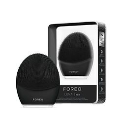 Foreo Luna 3 Men, Cepillo Limpiador Facial Para Piel Y Barba, Masajeador Facial Eléctrico De Silicona, Skin Care, Exfoliante Facial Para Llevar De Viaje, Limpieza Facial Sencilla, Conexión App