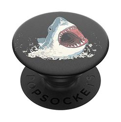 Popsockets Popgrip - Uittrekbare Greep En Standaard Voor Smartphones En Tablets Met Een Verwisselbare Poptop - Shark!