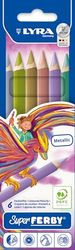 LYRA Super Ferby Metallic - Lápices de colores para adultos, 6 unidades