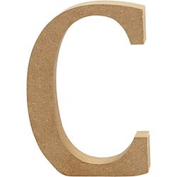 Letter, H: 8 cm, MDF, C, 1 st