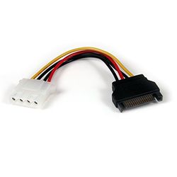 StarTech.com Cabo de alimentação de 15 cm adaptador Molex LP4 para SATA - feminino a macho - cabo conversor
