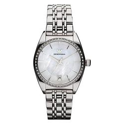 Emporio Armani AR0379 - Orologio da polso donna, acciaio inox, colore: argento