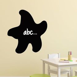 Ambiance - Adhesivo decorativo para pared, diseño de estrella de mar, 55 x 50 cm, color negro