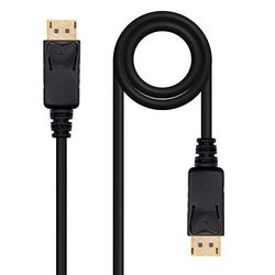 Brightium DisplayPort-kabel 2,0 m DP/M-DP/M, zwart, High Speed, ideaal voor het aansluiten van HD-video- en audioapparatuur.