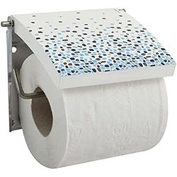 MSV Roll Holder Toilet Paper MDF Stainless Steel Brest Blue, 13 x 15 x 11.5 cm