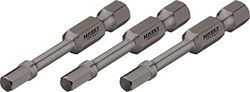 Hazet Slag-, machineschroevendraaier-torsiebits 2204SLG-3/3 ∙ zeskant 6,3 (1/4 inch) ∙ Binnenzeskant profiel ∙ Sleutelbreedte: 3 ∙ Afmetingen: 50, 1 stuk