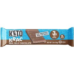 Shrewd Food Milk Chocolate Keto Krac Bar - High Protein Keto Snacks, Low Carb Chocolate, 7g Protein, 3g Net Carbs, Real Chocolate Bar - Keto Krac Bar, 1.2 Oz (24 Count)