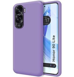 Custodia in silicone liquido ultra morbido per Huawei Honor 90 5G colore viola