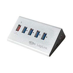 LogiLink UA0227 interface hub USB 3.2 Gen 1 (3.1 Gen 1) Micro-B 5000 Mbit/s Zwart