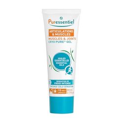 Puressentiel - Articolazioni e Muscoli - Cryo Pure Gel - Aiuta a lenire le zone sensibili - Per urti, contusioni e rigidità - Sensazione di freddo intenso - Non unge - 14 oli essenziali - 80 ml