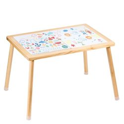 VEVOR Table d'Activités pour Enfants, Table d'Exploration Sensorielle en Bois, Table Multijeux avec Plateau Double Face et Pieds Antidérapants, Intérieure/Extérieure, pour Dessiner et Étudier