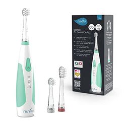 Nuvita 1151B Sonic Clean & Care Elektrische tandenborstel voor kinderen van 3 maanden tot 5 jaar, lichtgevende tandenborstel voor kinderen, elektrische tandenborstels, AIO goedgekeurd, 2023