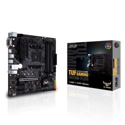 ASUS TUF Gaming A520M-Plus AMD A520 (Ryzen AM4) micro ATX motherboard with M.2 support, 1 Gb Ethernet, HDMI/DVI/D-Sub, SATA 6 Gbps, USB 3.2 Gen 2 Type-A, and Aura Sync RGB lighting support ,
