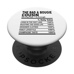 bad & bougie primo nutrición hecho divertido primos hombres mujeres PopSockets PopGrip Adhesivo