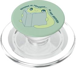 Lindo gusano de biblioteca rana,Libros misteriosos de fantasía,Lectura en progreso PopSockets PopGrip para MagSafe