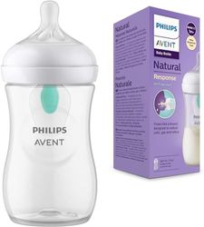 Philips Avent Natural Response-babyfles - Babymelkfles van 260 ml met AirFree-opening, BPA-vrij, voor pasgeboren baby's van 1 maand of ouder (model SCY673/01)