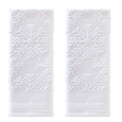 SKL Home Subtle Snowflakes Hand Towel (2-Pack)