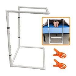 Blanket Lifters for Foot of Bed Feet Cradle Raiser Sheet Lifter Blanket Lift Support Holder Hospital Bed Rail Assistance Toe Care Leg Ankle Surgery Recovery Adjustable Height (26"- 34")